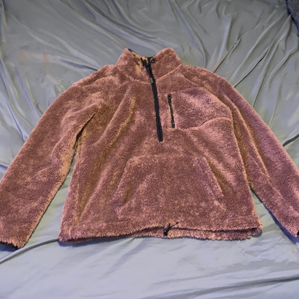 PINK half zip sherpa
